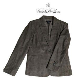 Brooks Brothers Brown Plaid Blazer Size 8